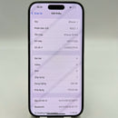 iPhone 15 Pro 128GB Hitam, baterai 98%, daya baterai 86%, versi internasional dari SB (Tidak menggunakan SIM SB - 1 noda, perubahan warna di sekitar tepi) - HH7796 