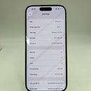 iPhone 15 Pro 128GB Putih Titanium 98% baterai 100%. Ponsel ini telah dibayar lunas untuk penggunaan jaringan dan berfungsi seperti produk Apple internasional (goresan kecil di tepi, bezel kamera, cacat piksel 5x, dll.) - HH5314 
