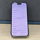 iPhone 15 Pro 256GB Hitam Titanium 99% baterai 86% Internasional Apple - HH2913 