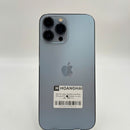 iPhone 13 Pro Max 256GB Sierra Blue kondisi 98%, baterai 85%. Ponsel ini sudah lunas pembayarannya untuk penggunaan jaringan dan berfungsi seperti versi Apple internasional (3x noda kecil, goresan di bagian tepi) - HH1213 