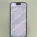 iPhone 15 Pro 256GB Putih Titanium 98% baterai 87% Versi Apple Internasional (kerusakan kamera, bezel terkelupas) - HH6248 