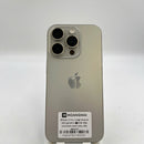 iPhone 15 Pro 128GB Natural Titanium, baterai 98%, daya baterai 86%. Paket data seluler sudah dibayar penuh, berfungsi seperti produk Apple internasional - HH1043 