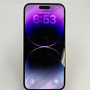 iPhone 14 Pro Max 128GB Deep Purple 98% baterai 87% Versi Apple Internasional (Terdapat goresan di tepi, perubahan warna di tepi, 3 titik kamera) - HH3332 