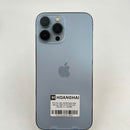 iPhone 13 Pro Max 256GB Sierra Blue kondisi 98%, baterai 85%. Ponsel ini sudah lunas pembayarannya untuk penggunaan jaringan dan berfungsi seperti produk Apple internasional (cacat kecil 0,5x) - HH8922