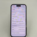 iPhone 14 Pro 128GB Ungu, baterai 98%, kondisi 100%, versi internasional dari DCM (Tidak menggunakan SIM DCM - Baterai sudah diganti, terdapat sedikit goresan (0,5x/3x), goresan pada bezel kamera, goresan cat pada bezel - HH4287) 