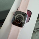 Apple Watch Series 9 GPS 45mm Casing Aluminium Perak / Tali Olahraga Biru Badai Baterai 98% 100% 