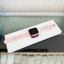 Apple Watch Series 9 GPS 45mm Casing Aluminium Perak / Tali Olahraga Biru Badai Baterai 98% 100% 