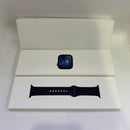 Apple Watch Series 9 GPS 45mm Casing Aluminium Perak / Tali Olahraga Biru Badai Baterai 98% 100% 