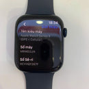 Apple Watch Series 9 GPS 45mm Casing Aluminium Perak / Tali Olahraga Biru Badai Baterai 98% 100% 