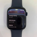 Apple Watch Series 9 GPS 45mm Casing Aluminium Perak / Tali Olahraga Biru Badai Baterai 98% 100% 