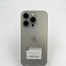 iPhone 15 Pro 128GB Natural Titanium, baterai 98%, daya baterai 86%. Paket data seluler sudah dibayar penuh, berfungsi seperti produk Apple internasional - HH1043 
